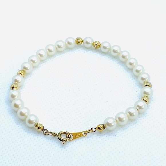 AVON Bracelet Vintage Jewelry Faux Pearls 7.5” - Picture 4 of 4